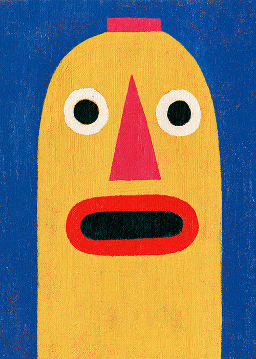 Ilustrace žlutá maska