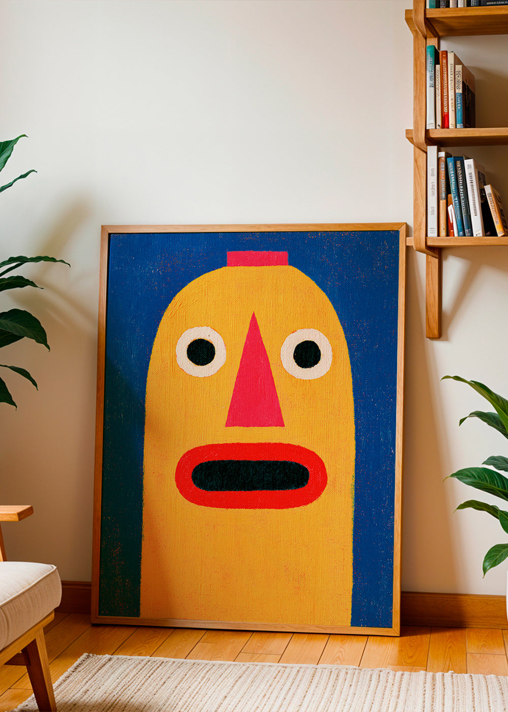 Ilustrace žlutá maska