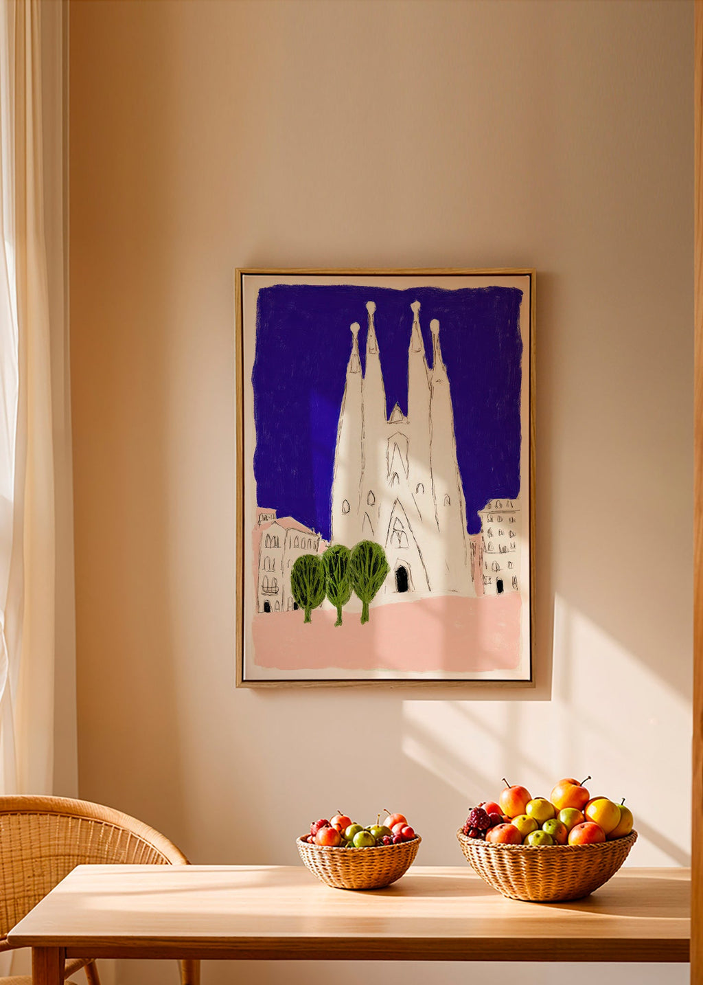 Obraz do kuchyně Sagrada Familia noční skica