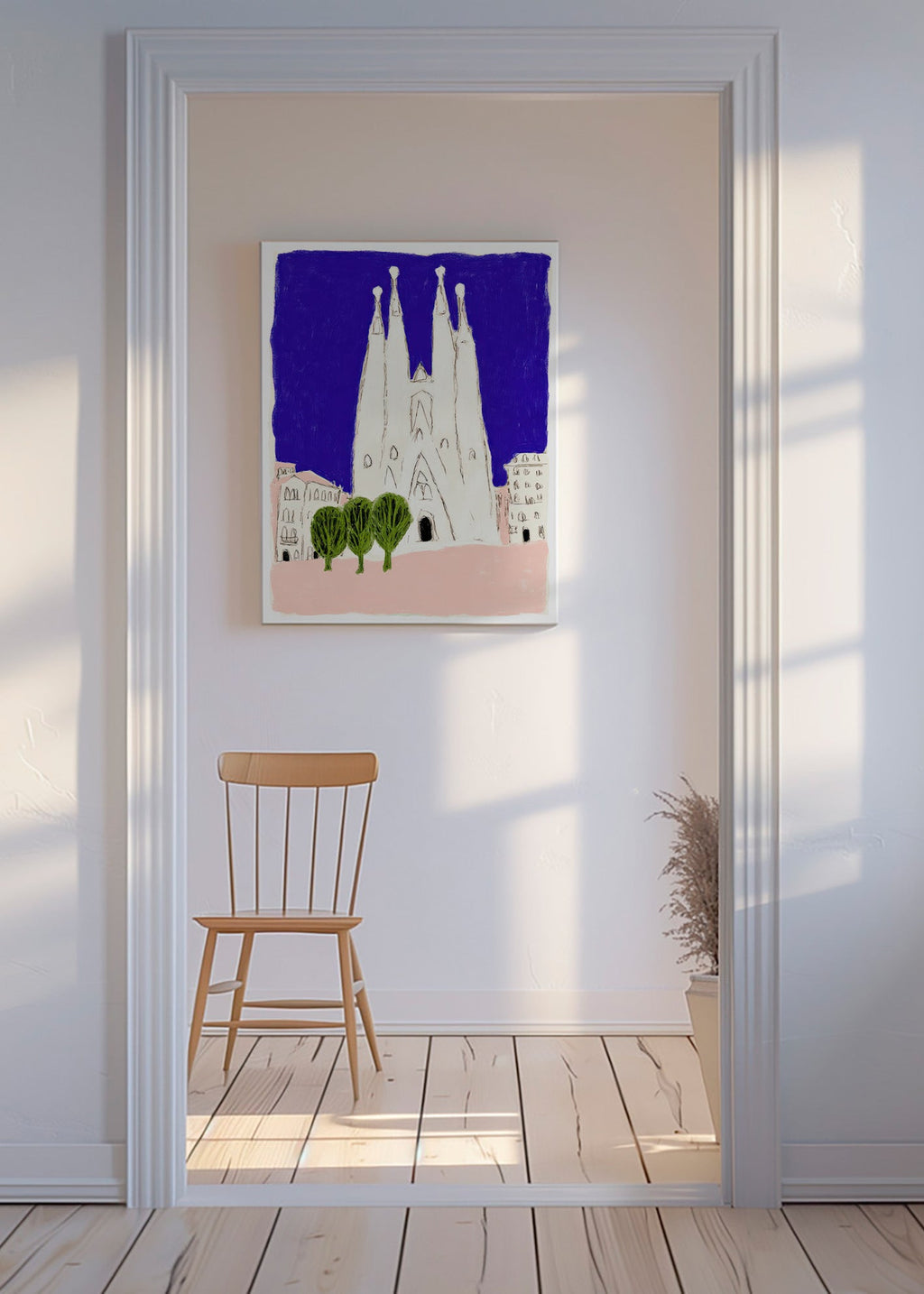 Obraz do kuchyně Sagrada Familia noční skica