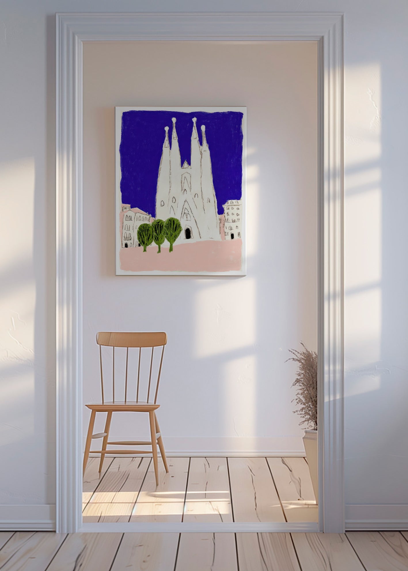Obraz do kuchyně Sagrada Familia noční skica