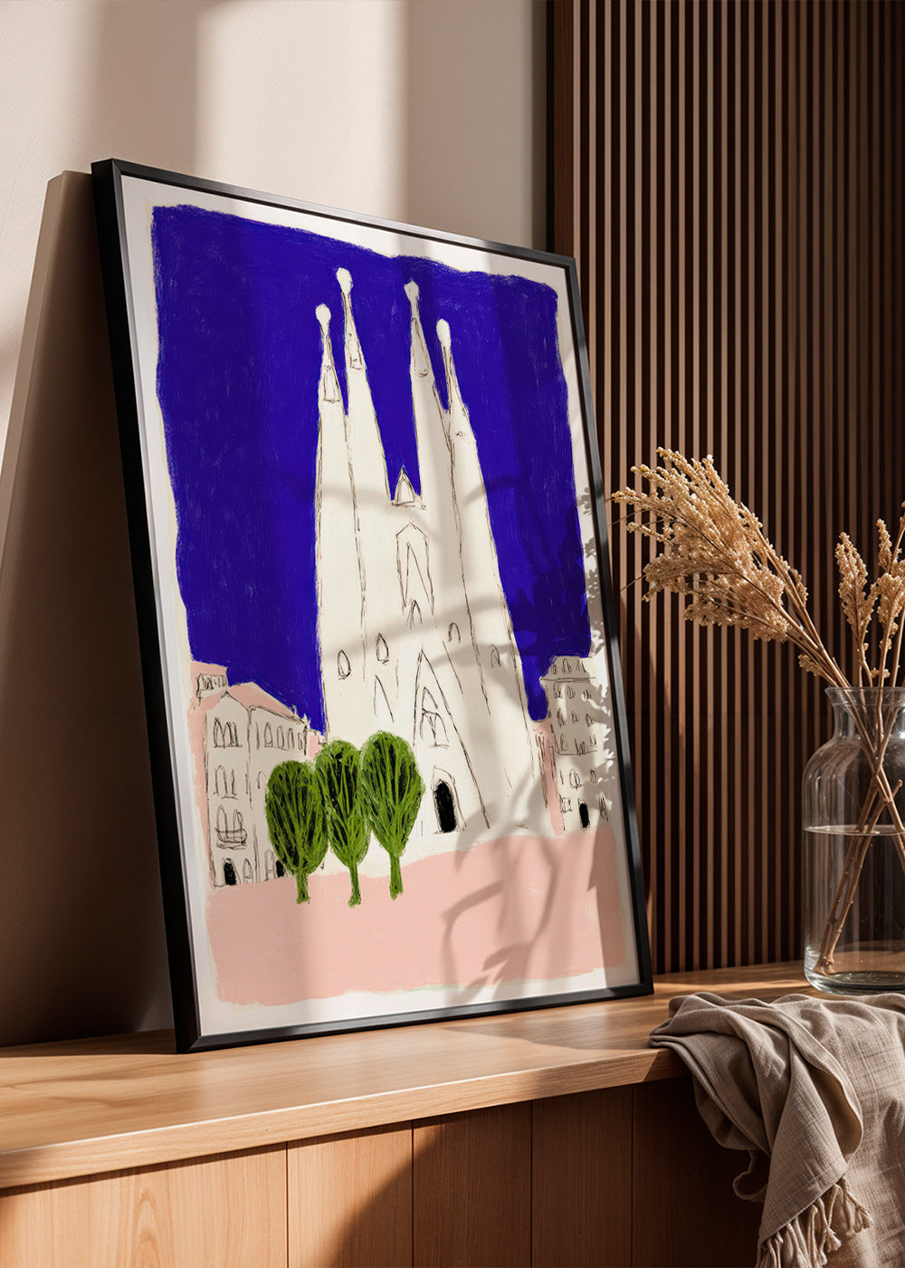 Obraz do kuchyně Sagrada Familia noční skica