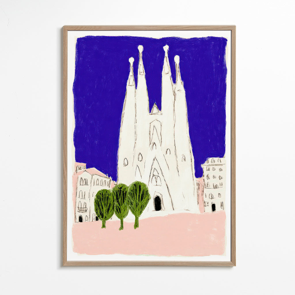 Obraz do kuchyně Sagrada Familia noční skica