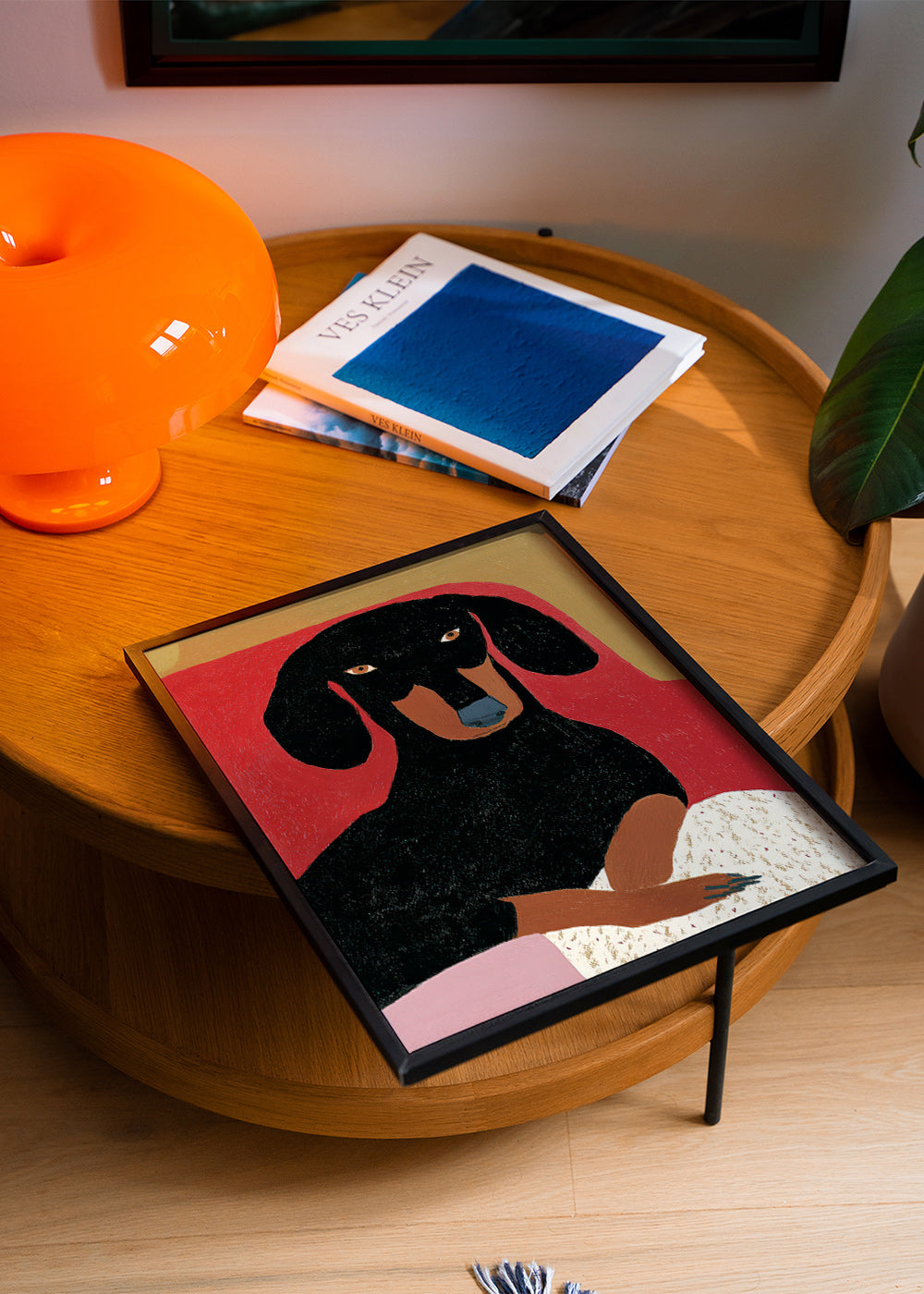 Ilustrace jezevčíka v portrétu