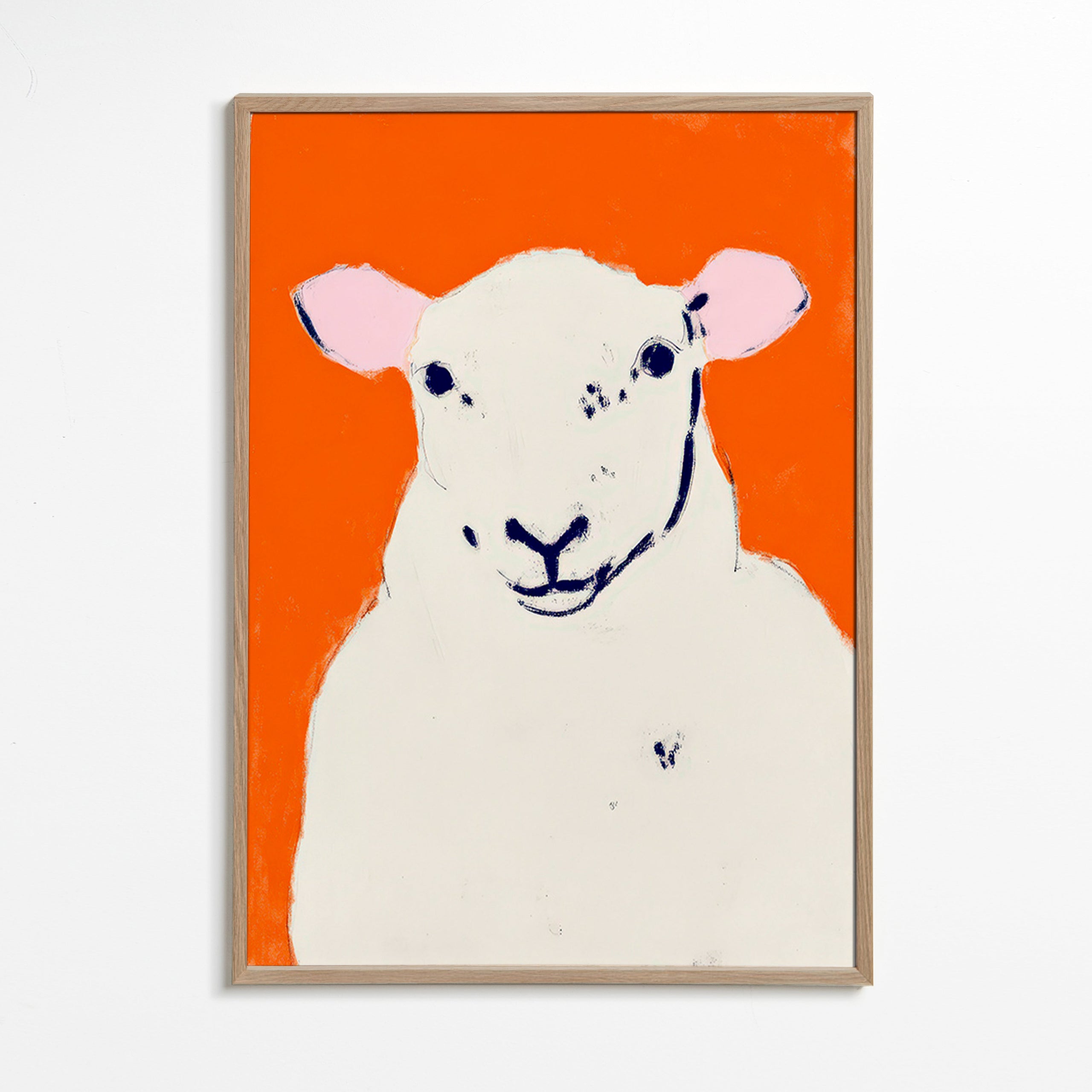 Obraz ovce bílá minimalistická