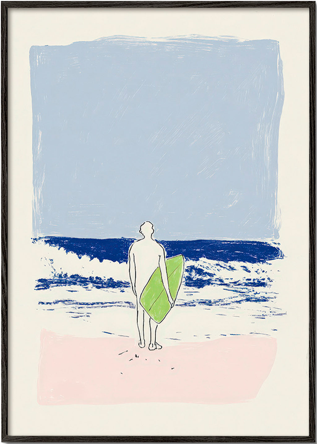Minimalistická ilustrace surf