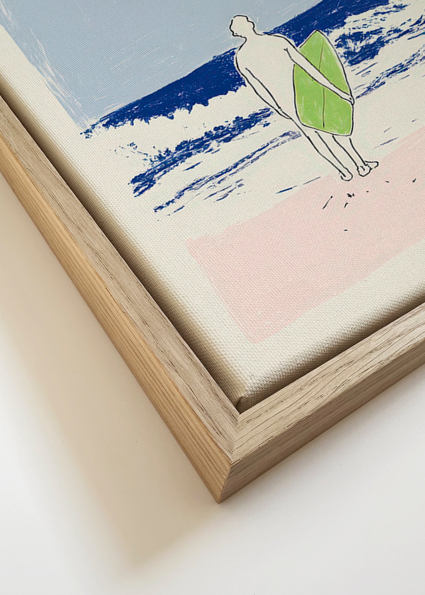 Minimalistická ilustrace surf