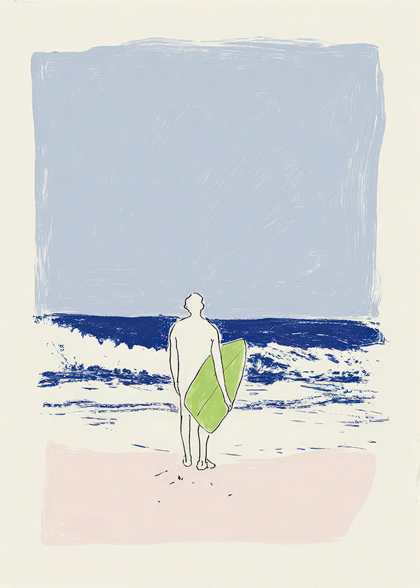 Minimalistická ilustrace surf