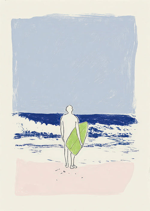 Minimalistická ilustrace surf