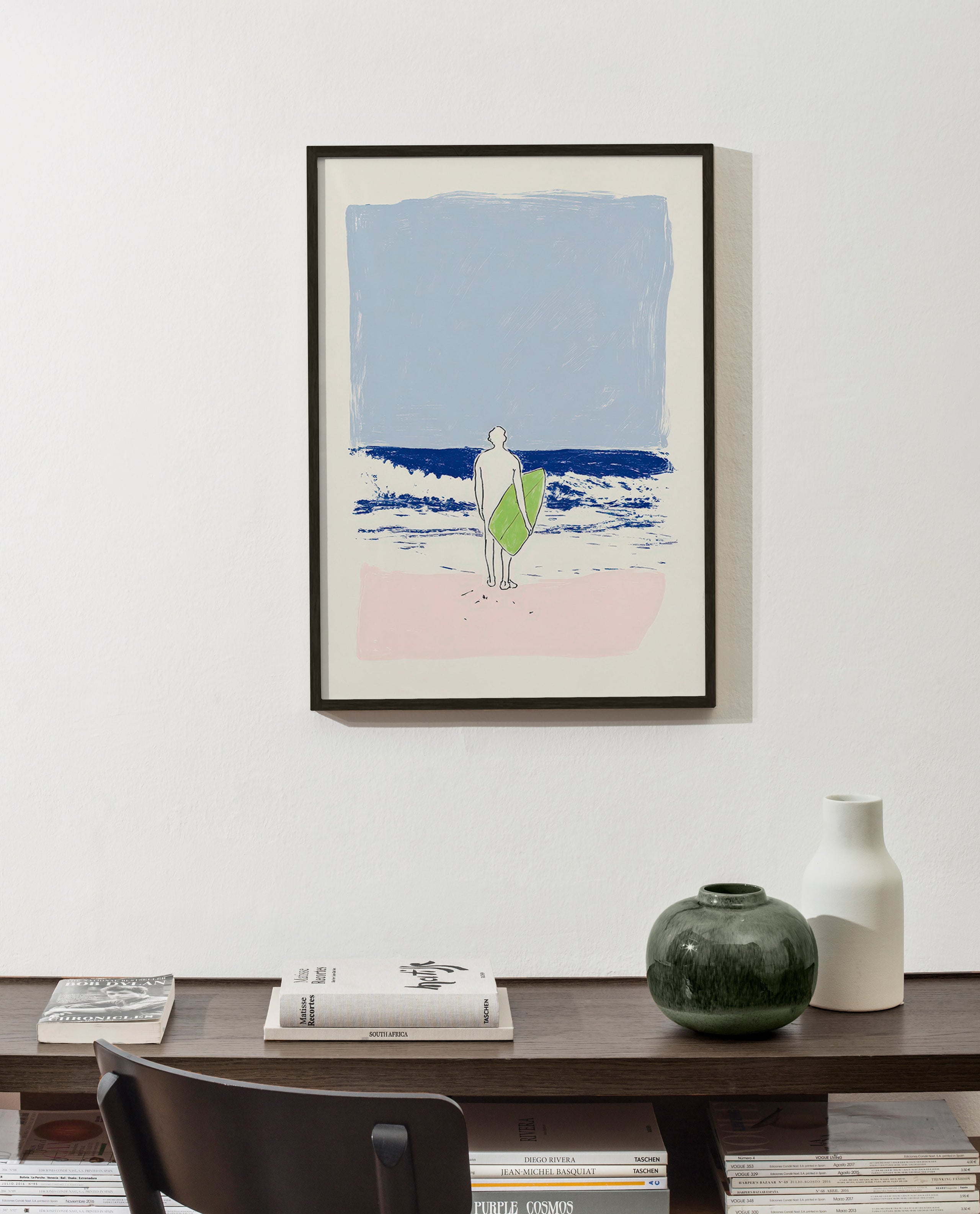 Minimalistická ilustrace surf