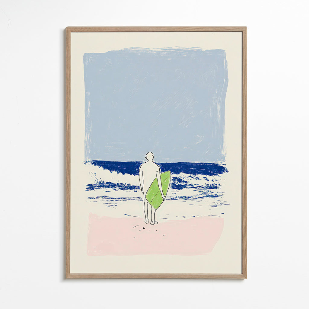 Minimalistická ilustrace surf