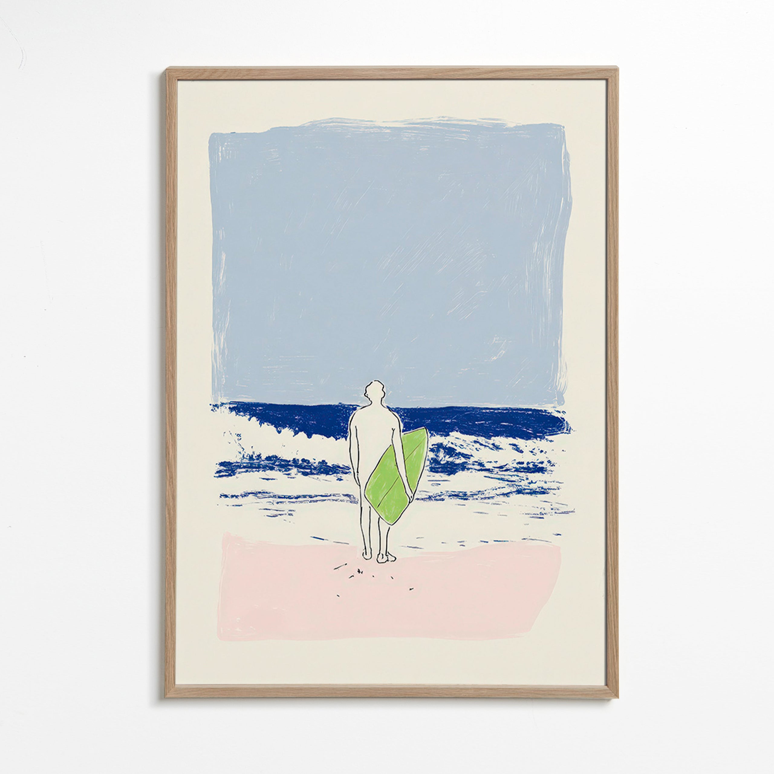 Minimalistická ilustrace surf