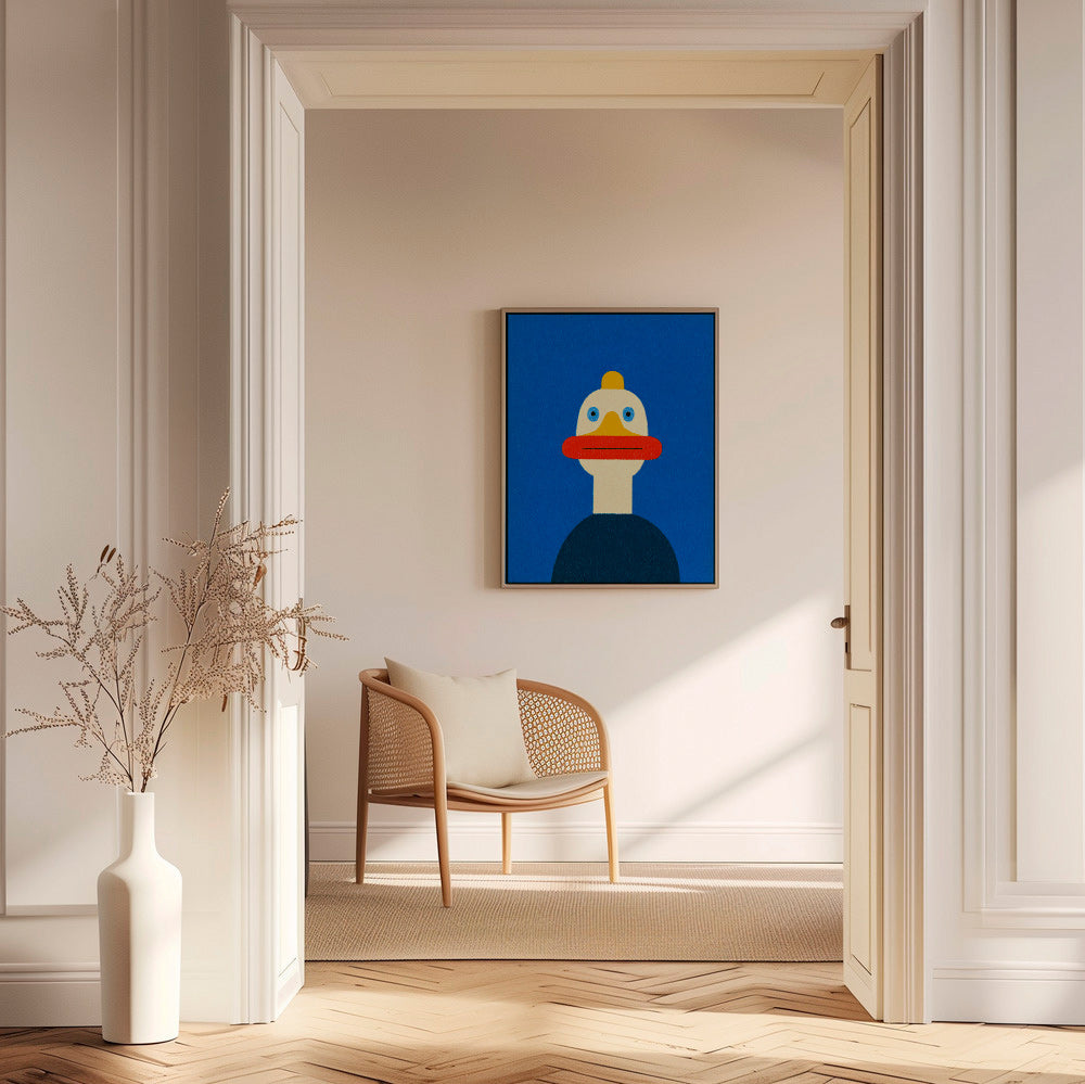 Obraz modrá kachna ilustrace