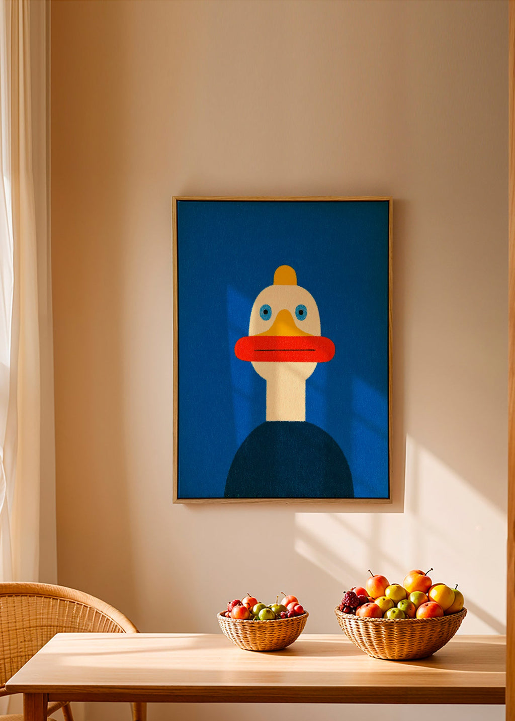 Obraz modrá kachna ilustrace
