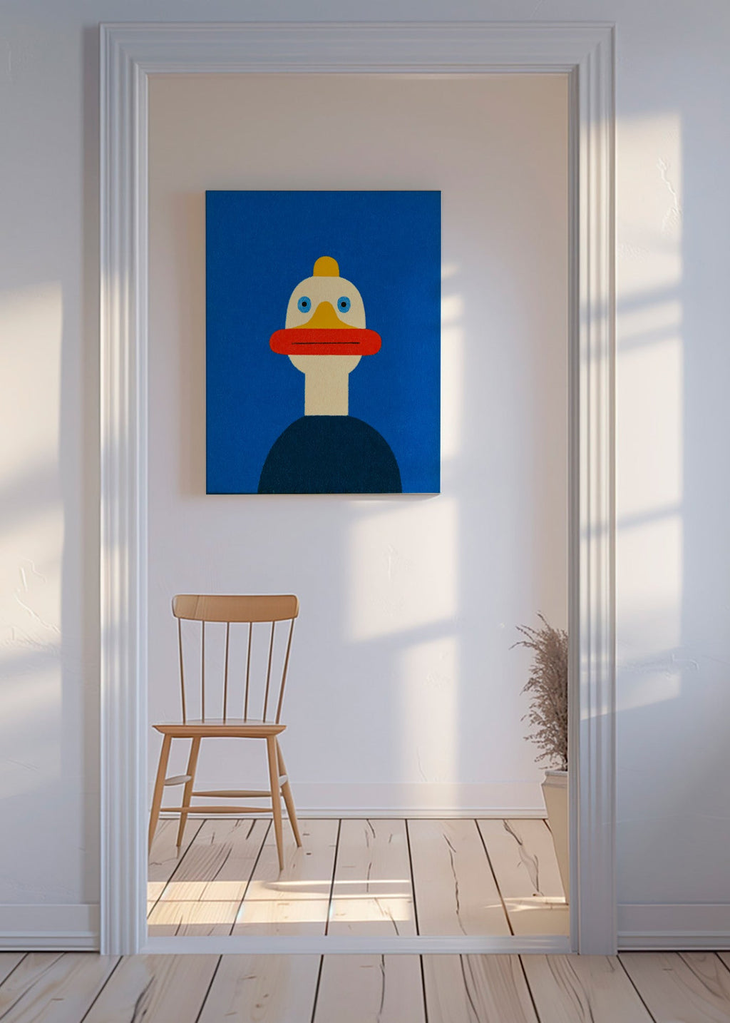 Obraz modrá kachna ilustrace