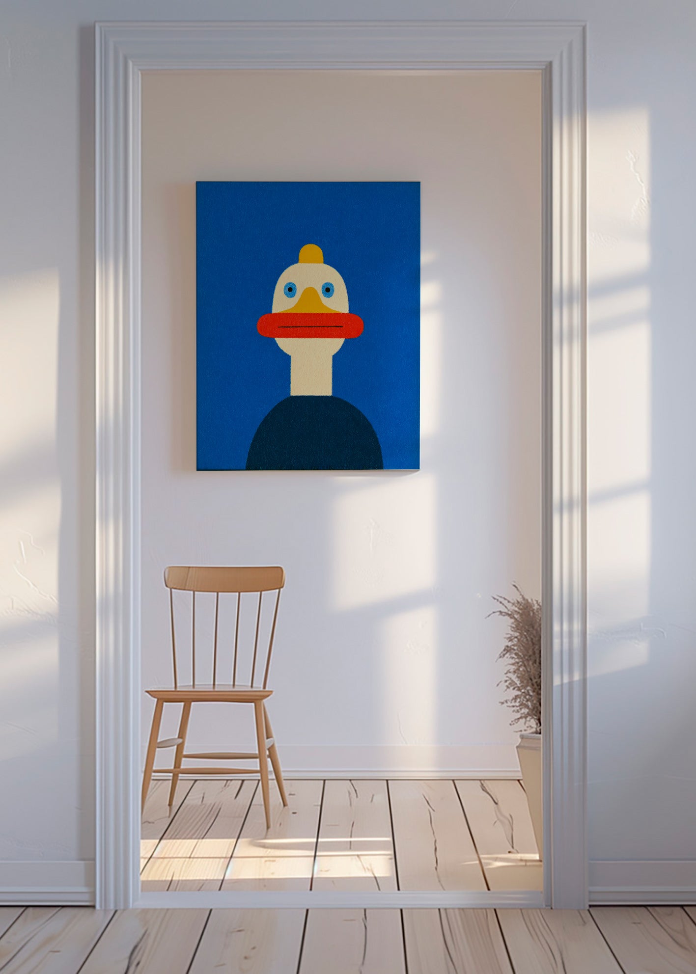 Obraz modrá kachna ilustrace