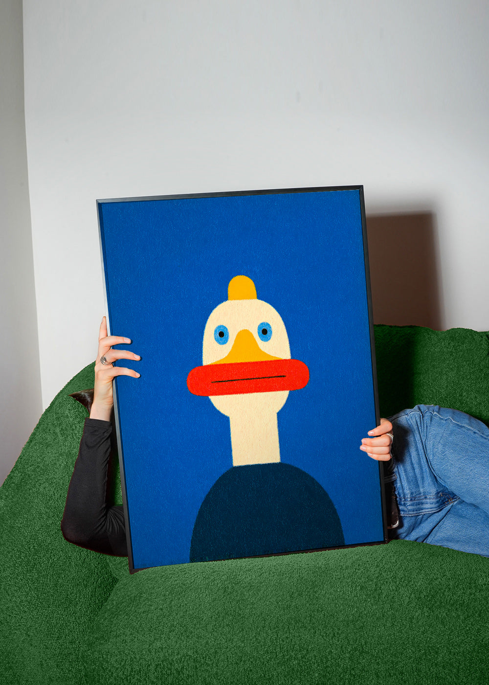 Obraz modrá kachna ilustrace