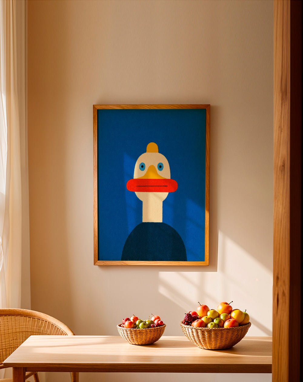 Obraz modrá kachna ilustrace