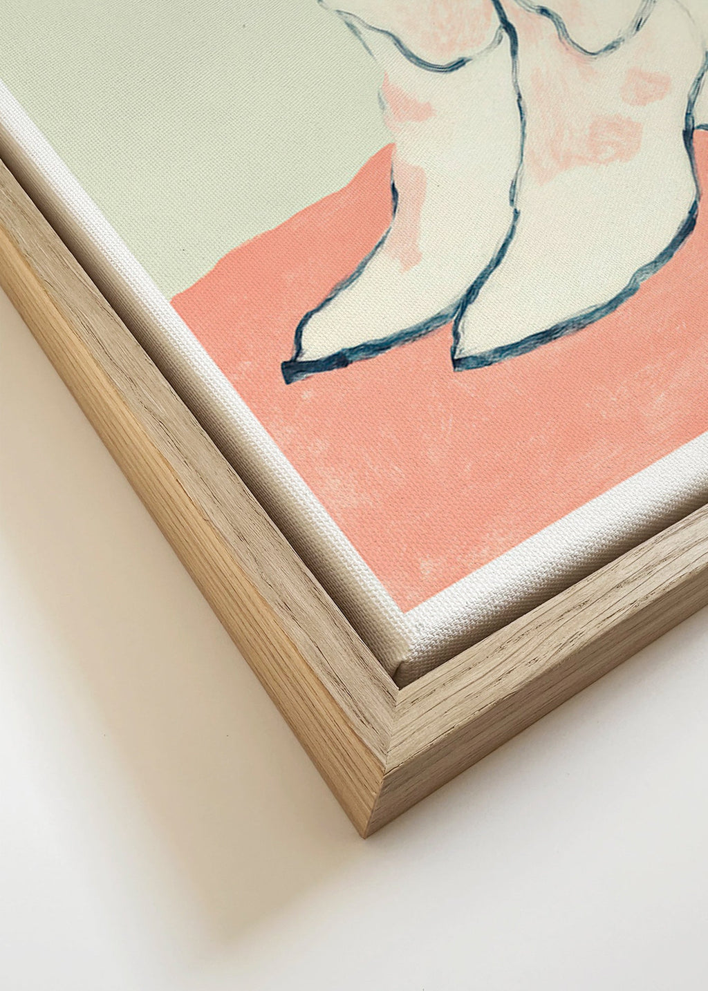 Ilustrace bílé boty na pastelovém pozadí