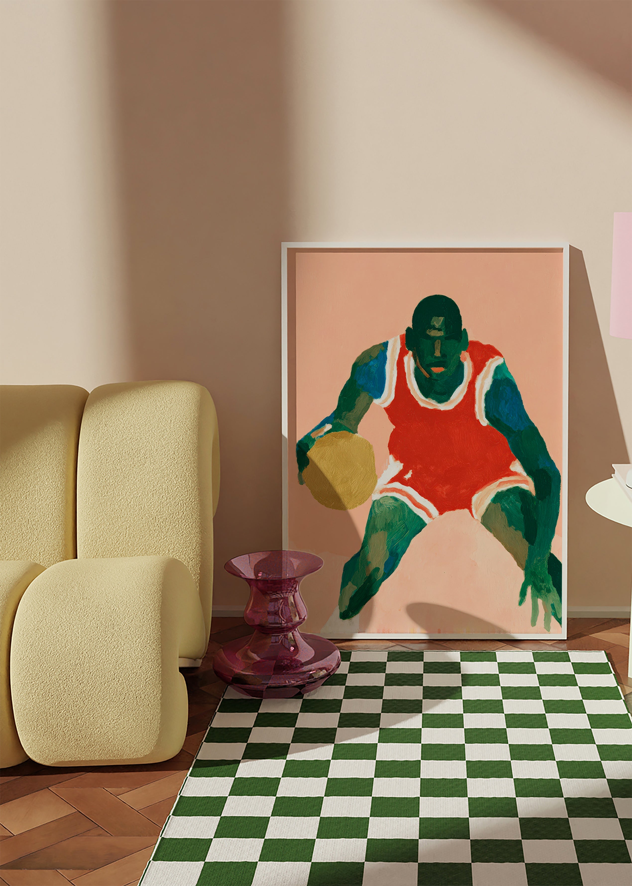 Sportovní obraz: basketbalista v pohybu