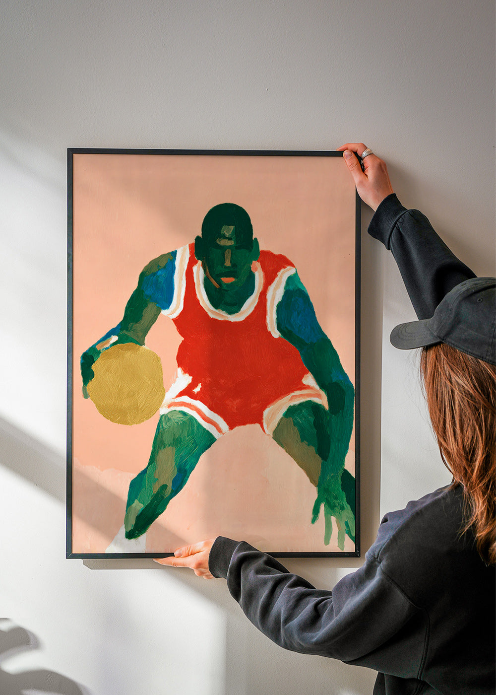 Sportovní obraz: basketbalista v pohybu