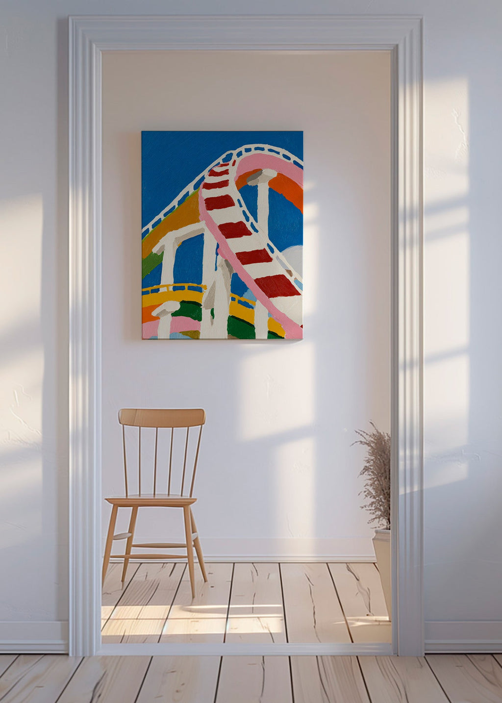 Ilustrace barevné horské dráhy