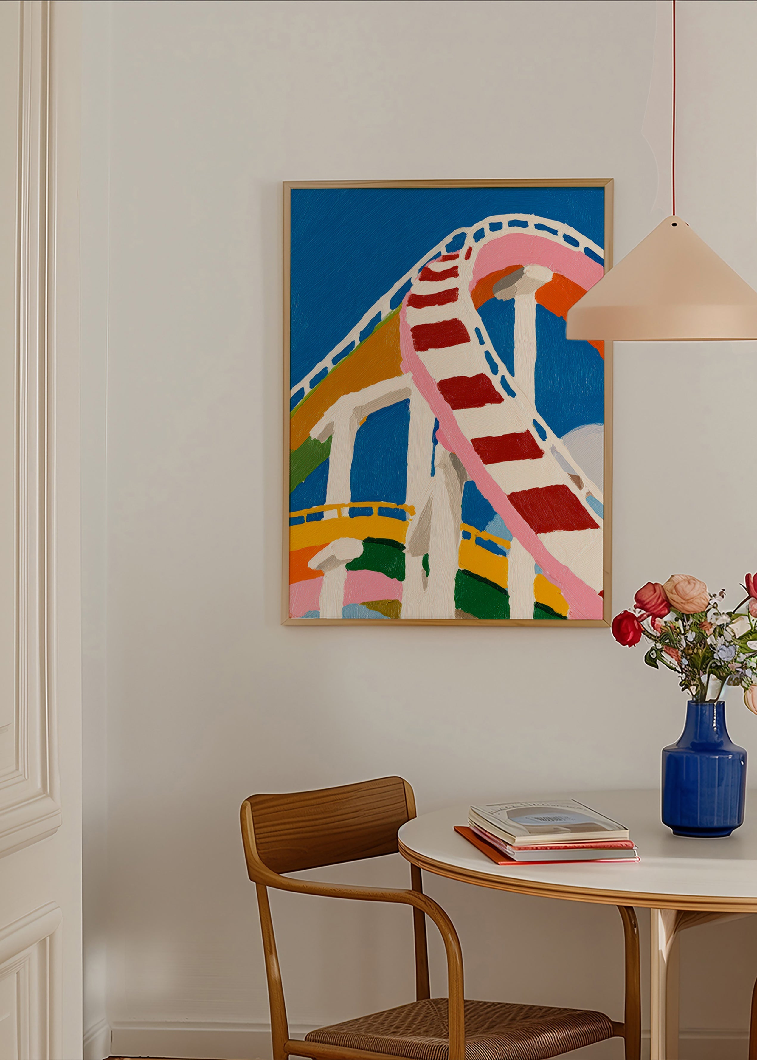 Ilustrace barevné horské dráhy