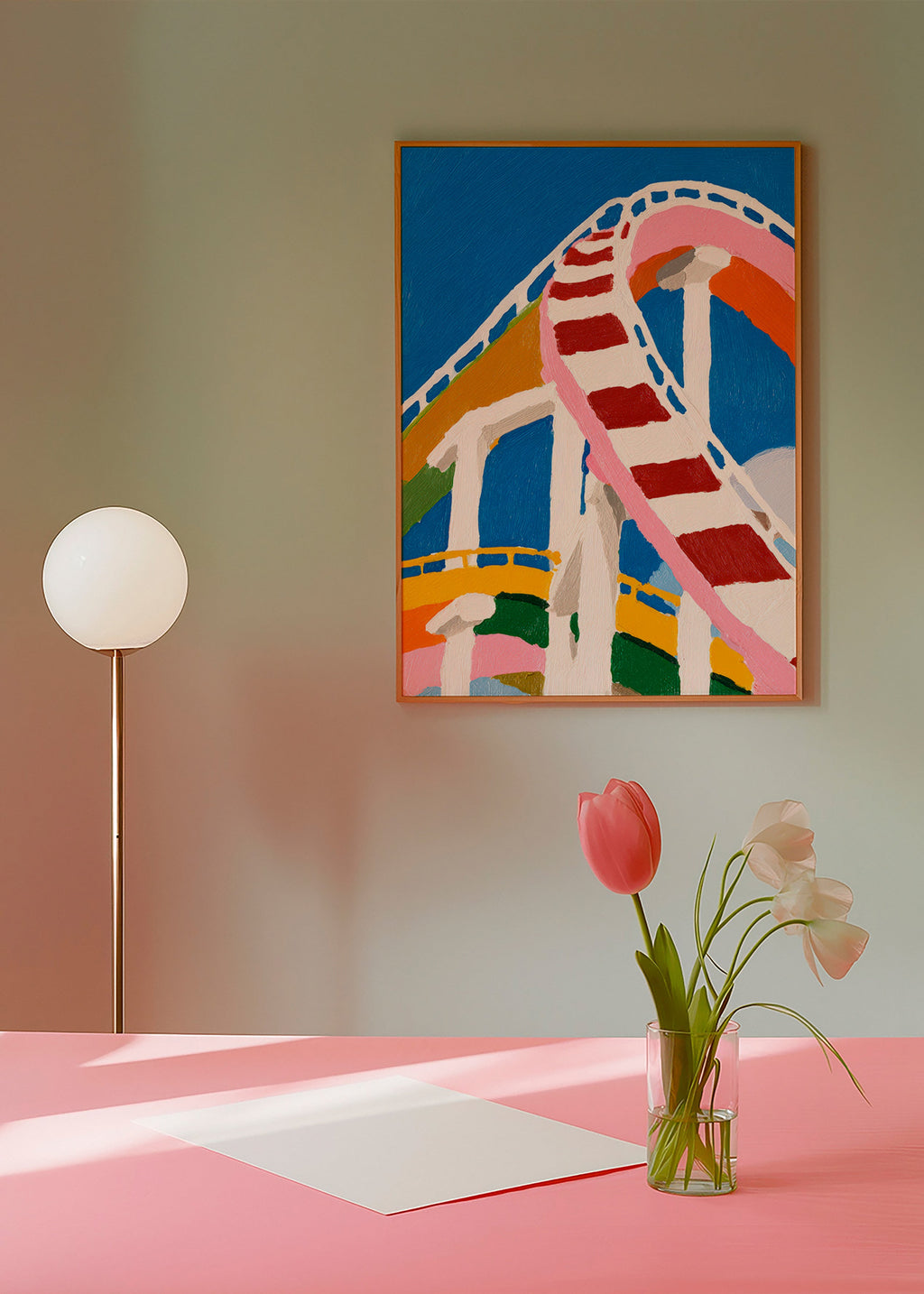 Ilustrace barevné horské dráhy