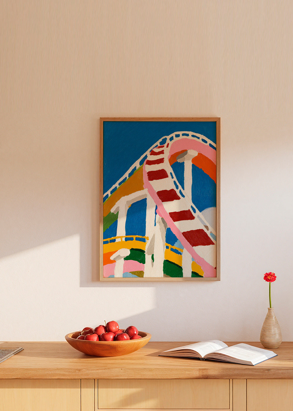 Ilustrace barevné horské dráhy