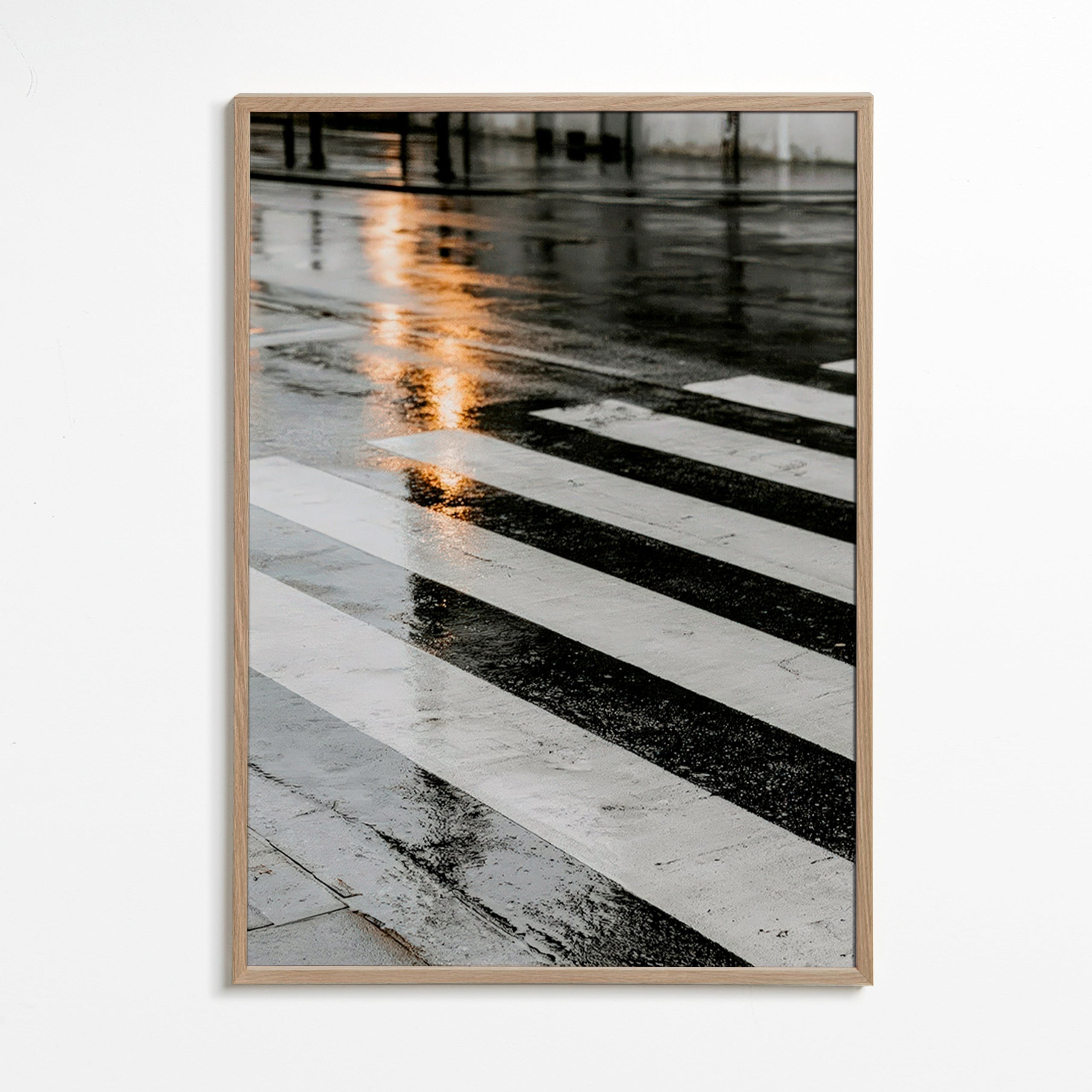 Fotografie město: mokrý přechod pro chodce