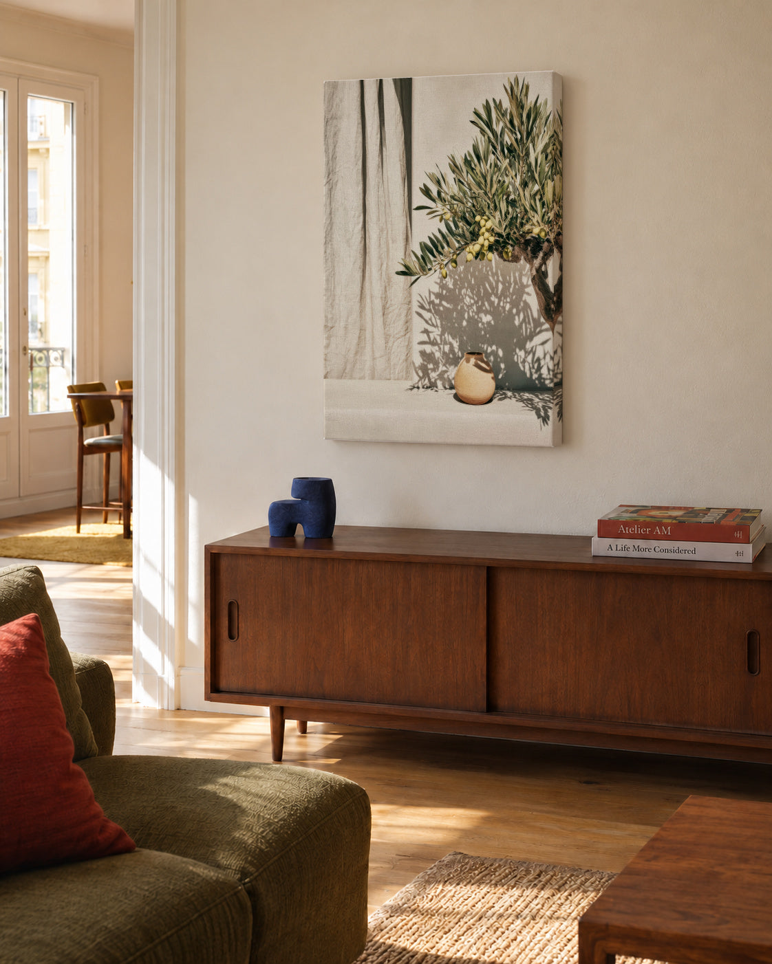 Mediterranean Light - Unframed canvas in an interior