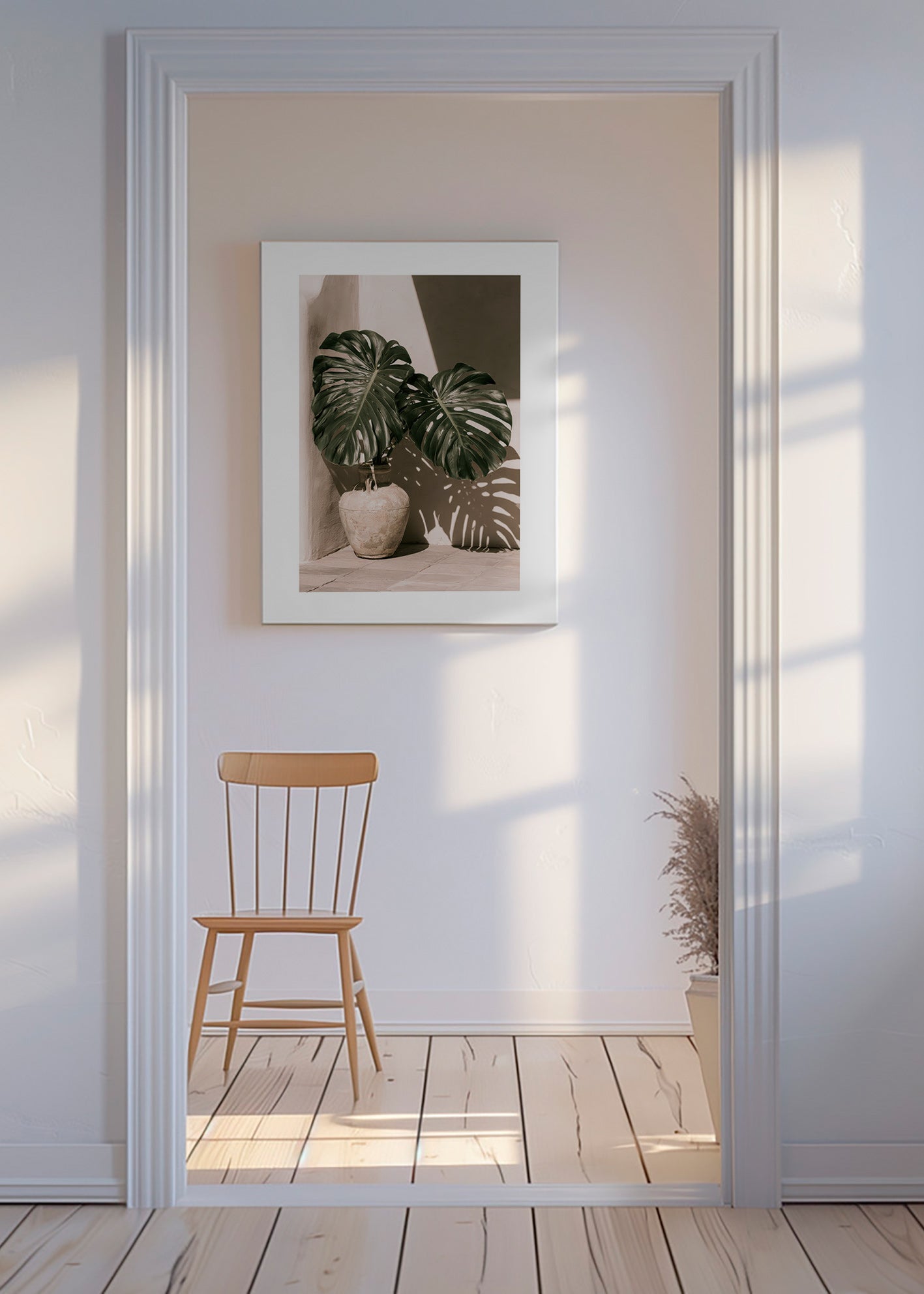 Botanický plakát Monstera v květináči
