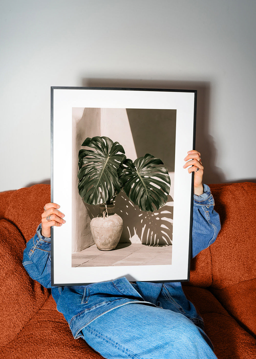 Botanický plakát Monstera v květináči